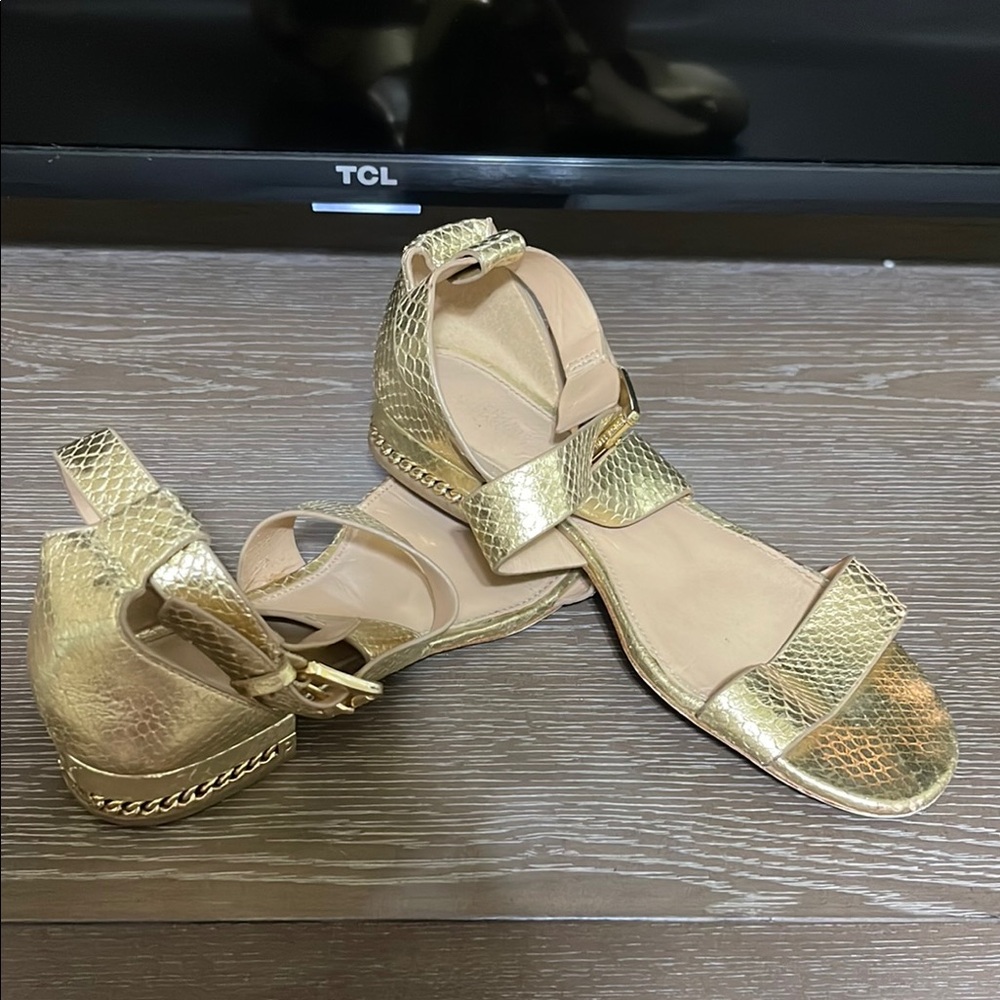 Michael Kors Gold Strappy Sandals size 6 1/2